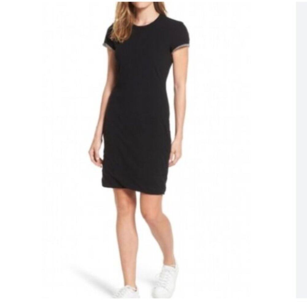 JAMES PERSE Black Scoop T-Shirt Dress